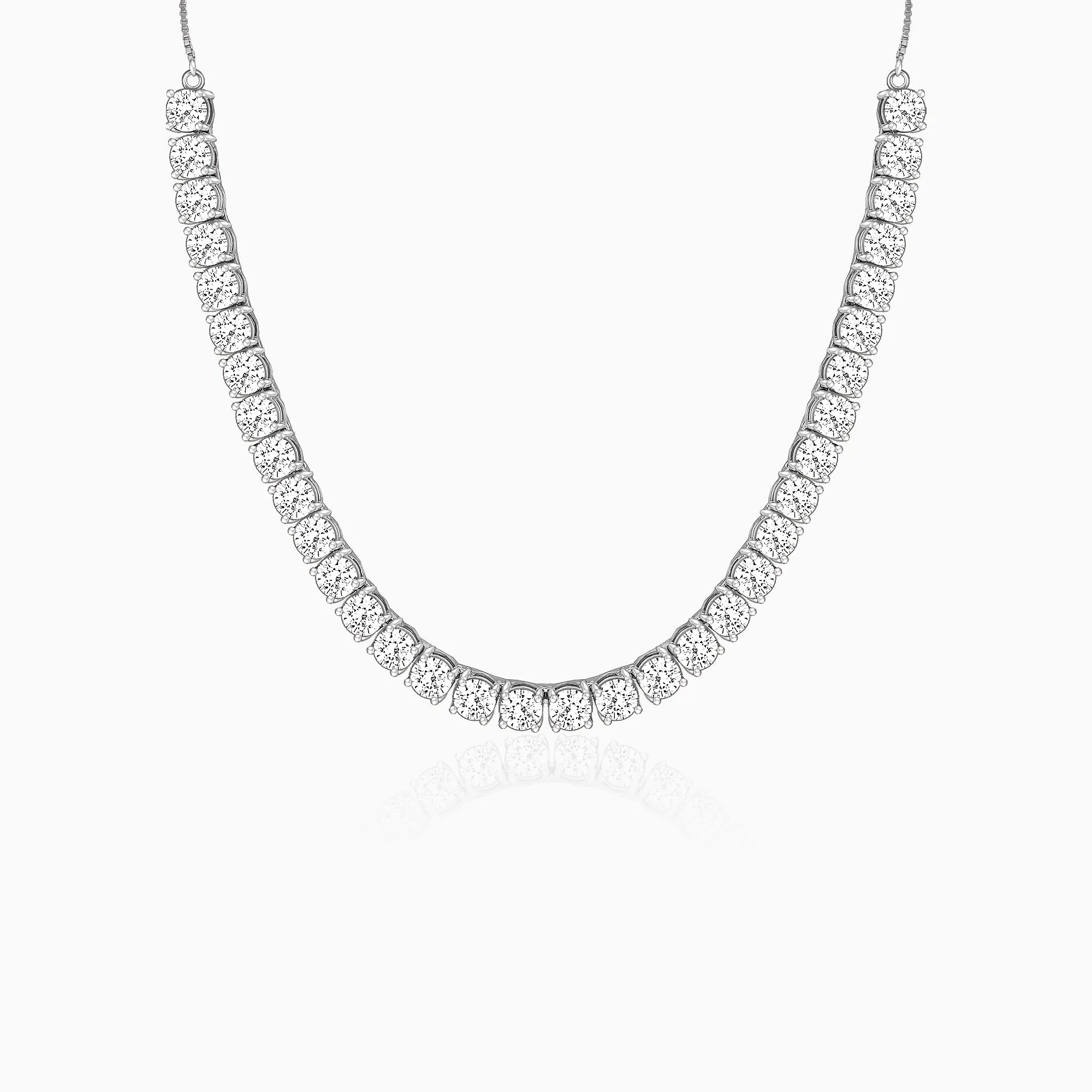 Silver Zircon Solitaire Necklace Giva