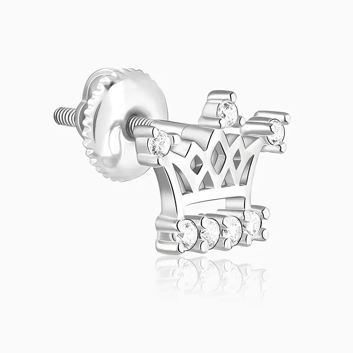 Silver Zircon Sparkling Crown Earrings Giva