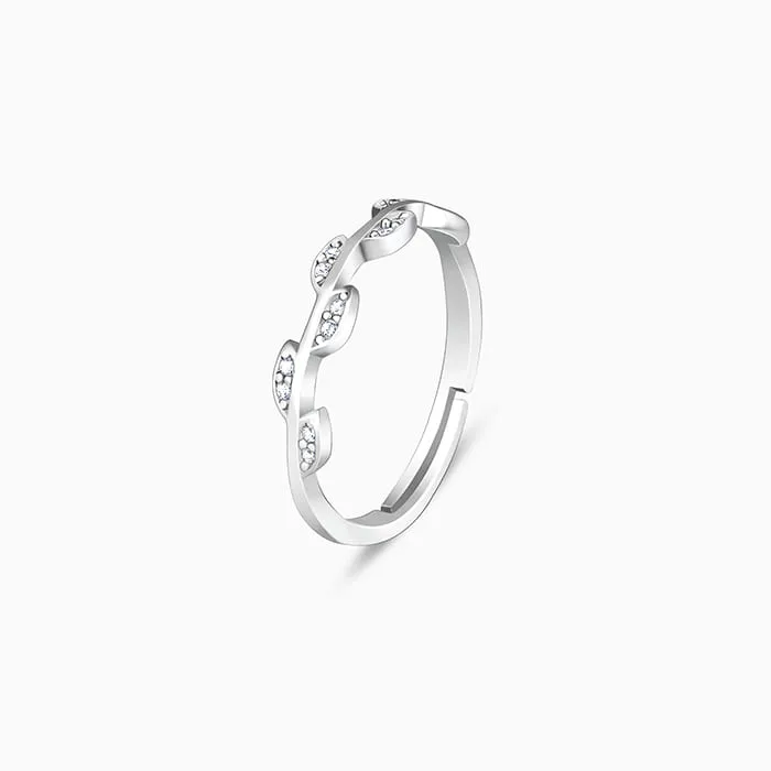 Silver Zircon Vine Shine Ring Giva