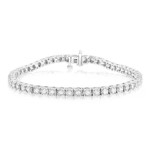Sterling Silver 0.95 Carat  Diamond 18cm Tennis Bracelet with Brilliant Cut Diamonds Shiels