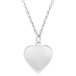 Sterling Silver 15mm Flat Heart Pendant Shiels