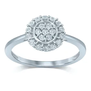 Sterling Silver 21 Brilliant Diamond Dress Ring Shiels