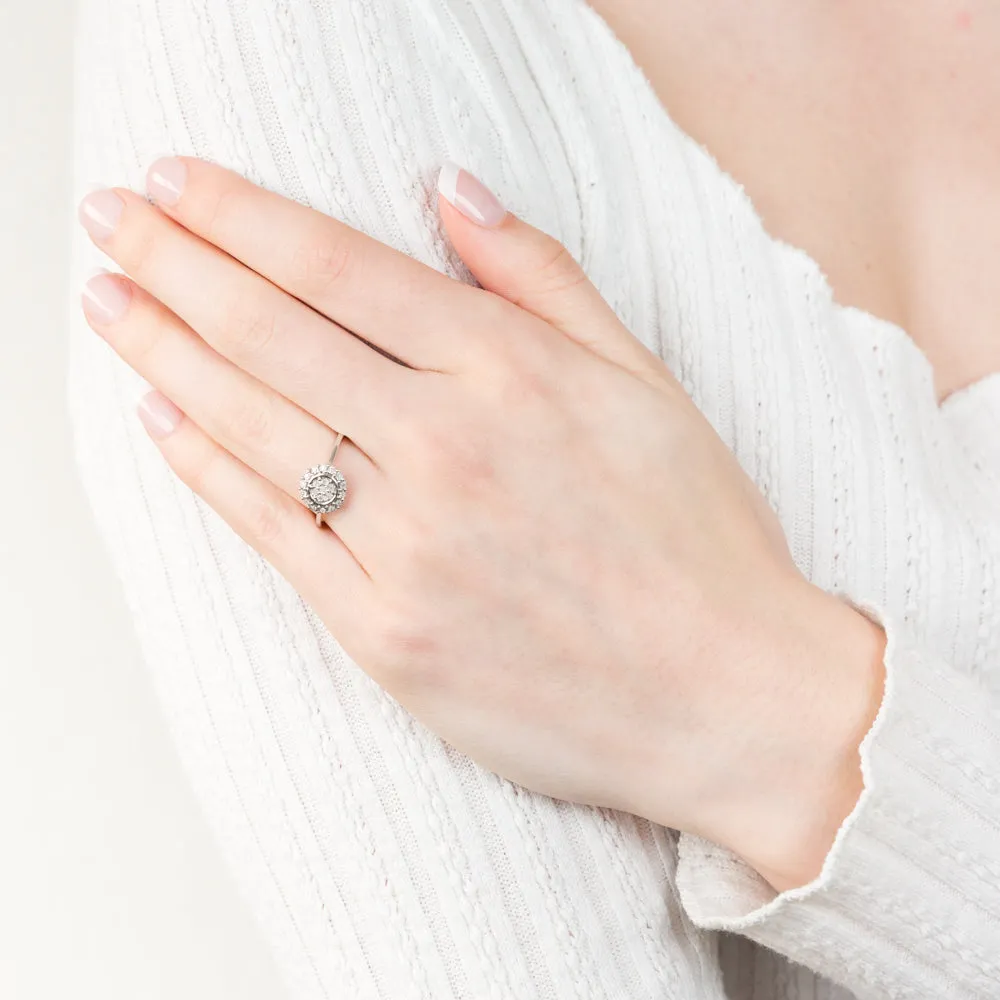 Sterling Silver 21 Brilliant Diamond Dress Ring Shiels