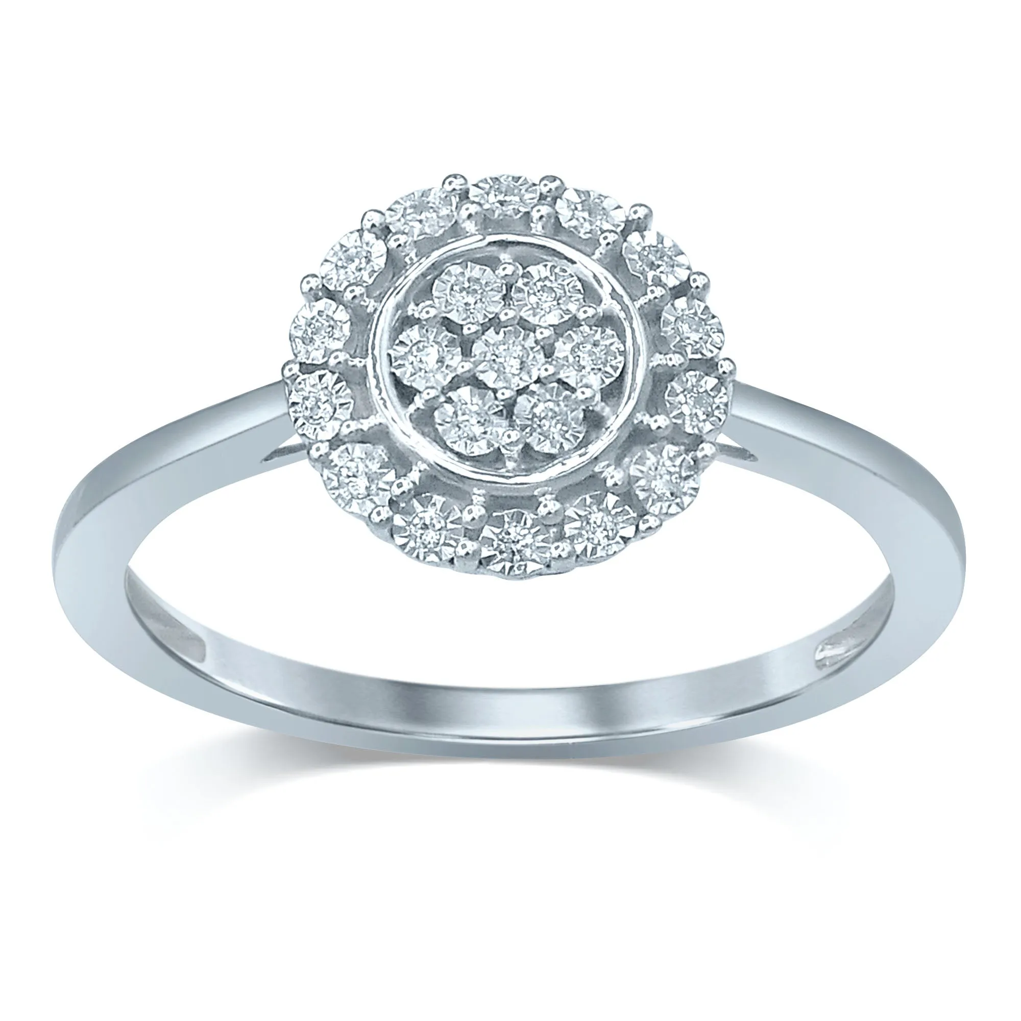 Sterling Silver 21 Brilliant Diamond Dress Ring Shiels