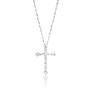 Sterling Silver Cubic Zirconia Cross Pendant Shiels