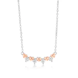Sterling Silver Cubic Zirconia Fancy Pendant On 40 5cm Chain Shiels