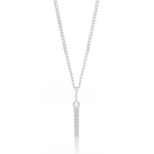 Sterling Silver Cubic Zirconia Initial "I" Pendant Shiels