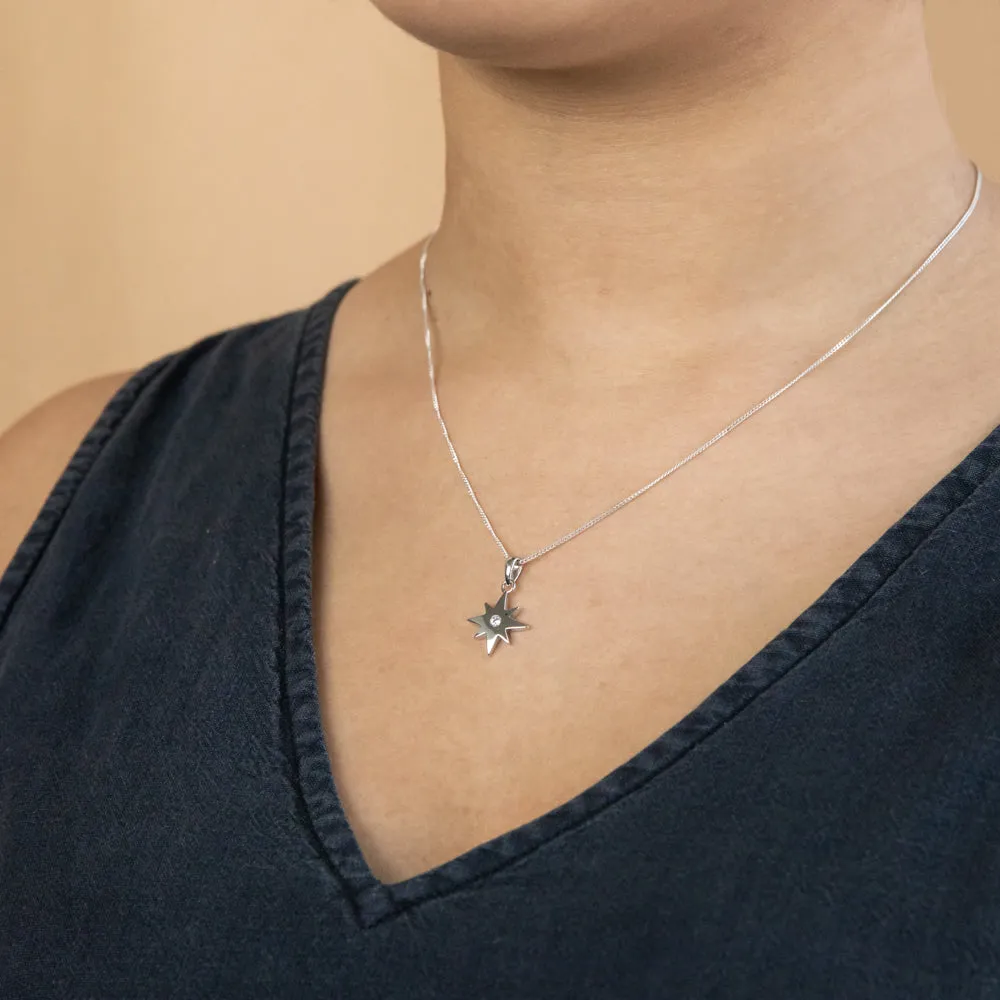 Sterling Silver Cubic Zirconia Star Pendant Shiels