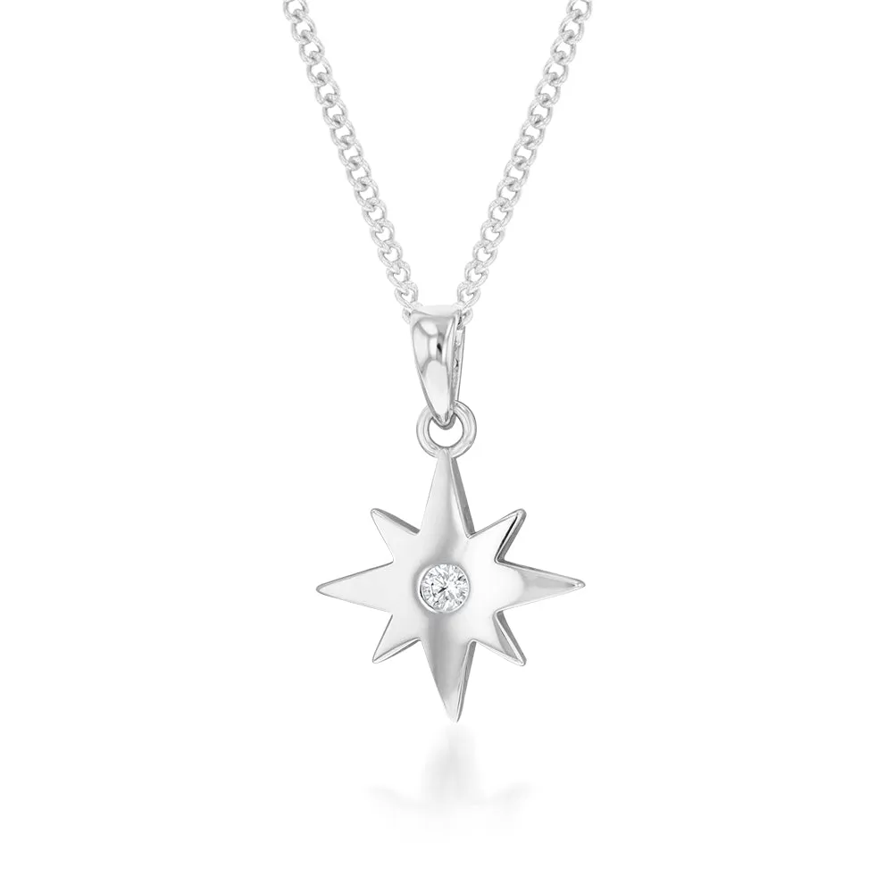 Sterling Silver Cubic Zirconia Star Pendant Shiels
