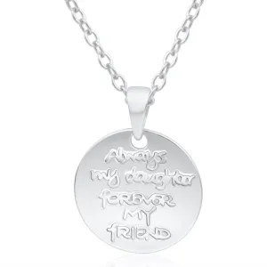 Sterling Silver Disc Daughter Pendant Shiels