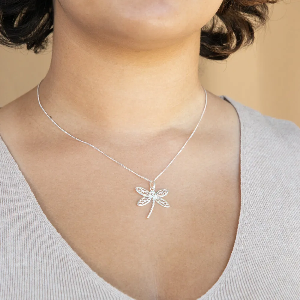 Sterling Silver Dragonfly Pendant Shiels