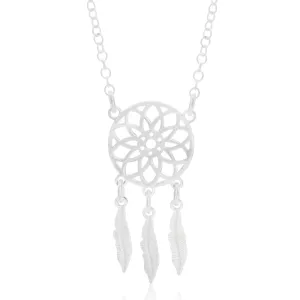 Sterling Silver Fancy Dreamcatcher Pendant With 45cm Chain Shiels