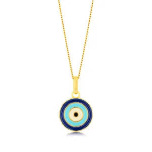 Sterling Silver Gold Plated Evil Eye Pendant Shiels