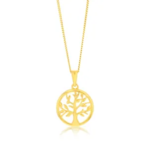 Sterling Silver Gold Plated Tree Of Life Pendant Shiels