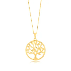 Sterling Silver Gold Plated Tree Of Life Pendant Shiels