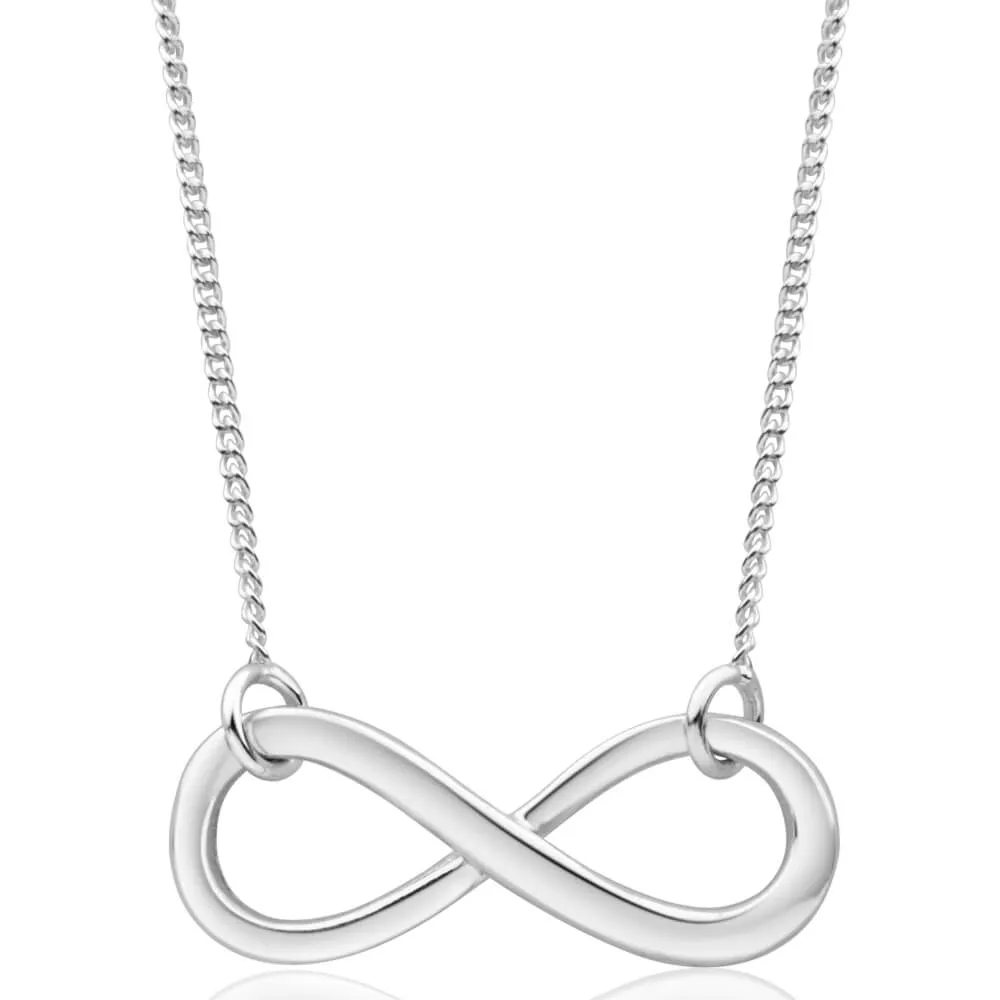 Sterling Silver Infinity Pendant With 45cm Chain Shiels