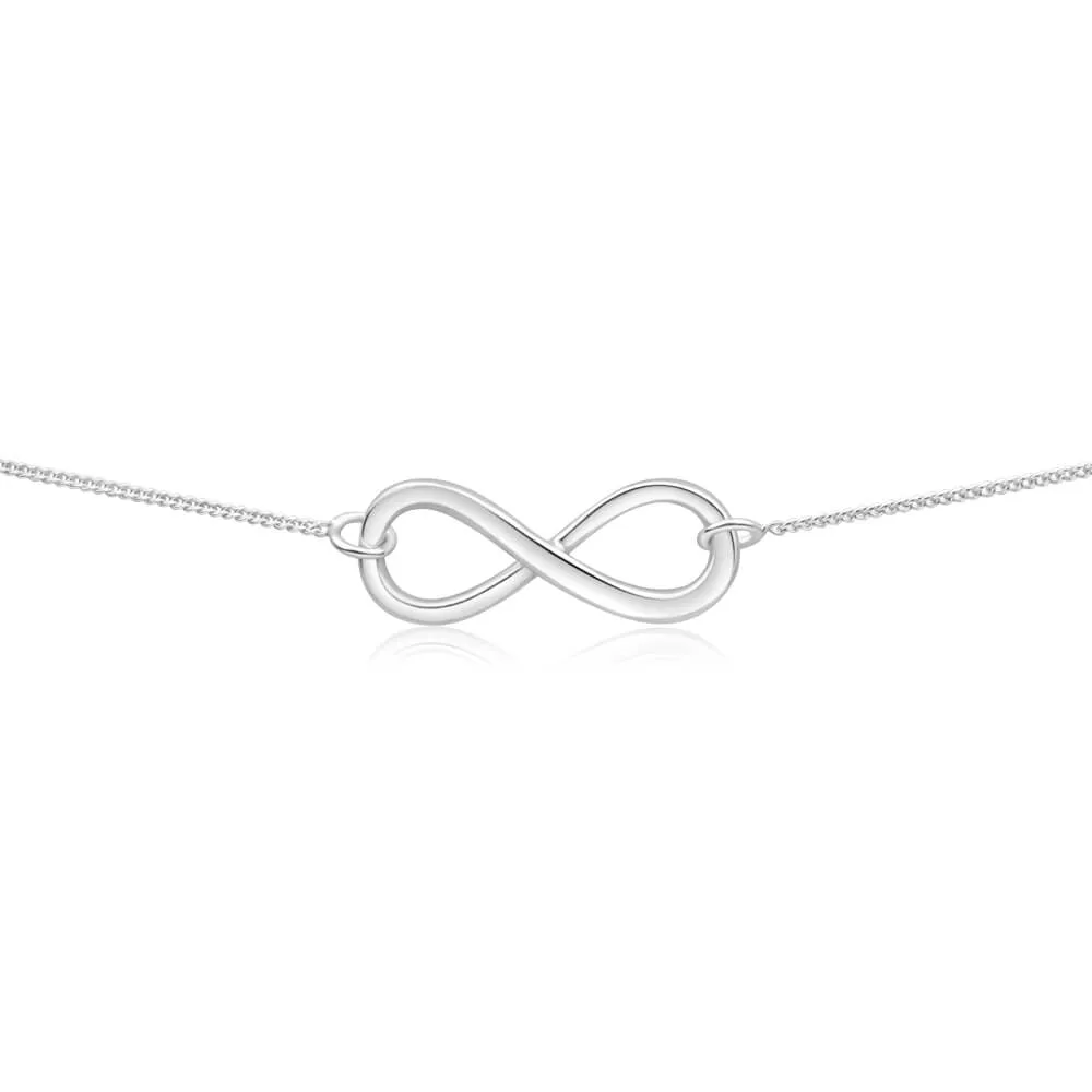Sterling Silver Infinity Pendant With 45cm Chain Shiels