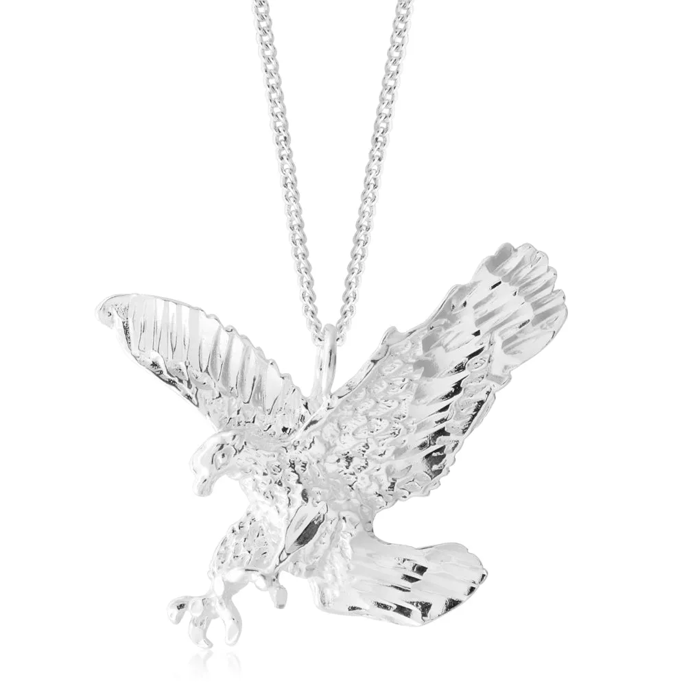 Sterling Silver Landing Eagle Pendant Shiels