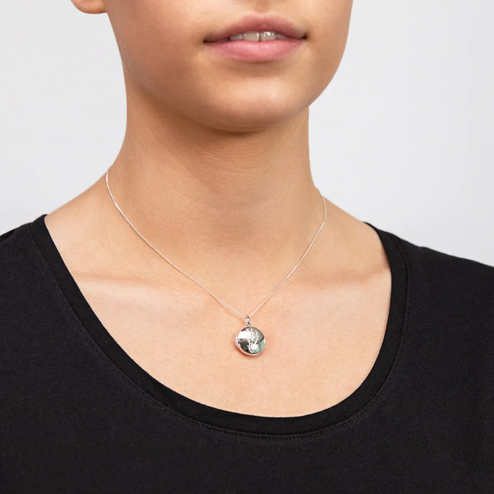 Sterling Silver Round VW Locket Pendant Shiels