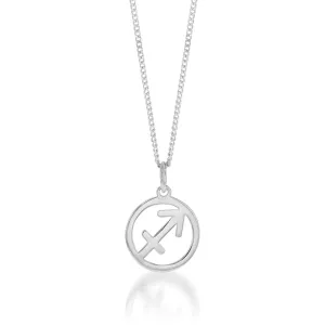 Sterling Silver Round Zodiac/Star Sign Sagittarius Pendant Shiels