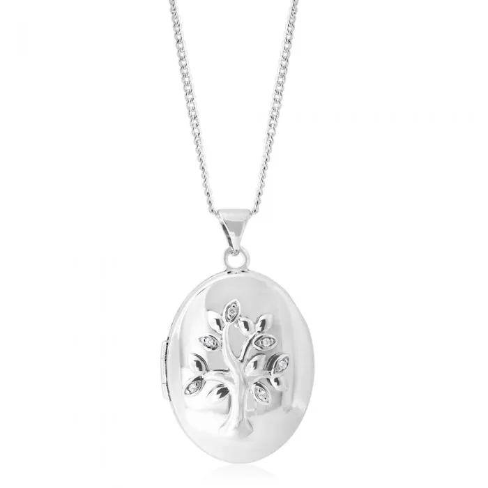 Sterling Silver Tree of Life Locket Pendant Shiels