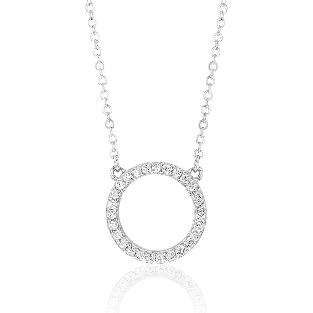 Sterling Silver Zirconia Circle of Life Pendant Shiels