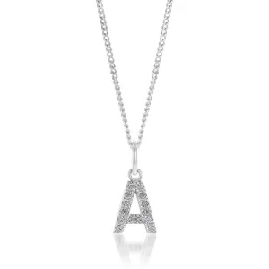 Sterling SilverCubic Zirconia Initial "A" Pendant Shiels