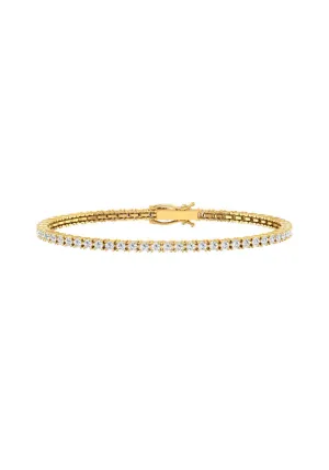 Tennis 18K Gold Bracelet w. 59  Lab-Grown Diamonds