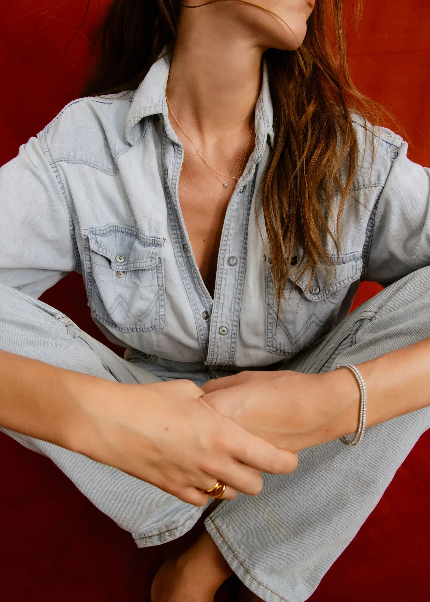 Tennis 18K Gold Bracelet w. 59  Lab-Grown Diamonds
