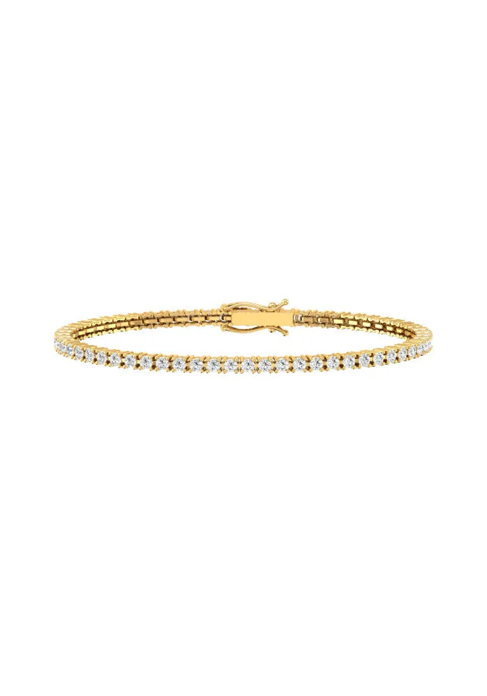 Tennis 18K Gold Bracelet w. 59  Lab-Grown Diamonds