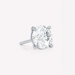 The Round 18K Whitegold Stud w. Lab-Grown Diamond