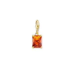 Thomas Sabo Gold Plated Sterling Silver Cognac Glass Ceramic Jewel Small Pendant Shiels