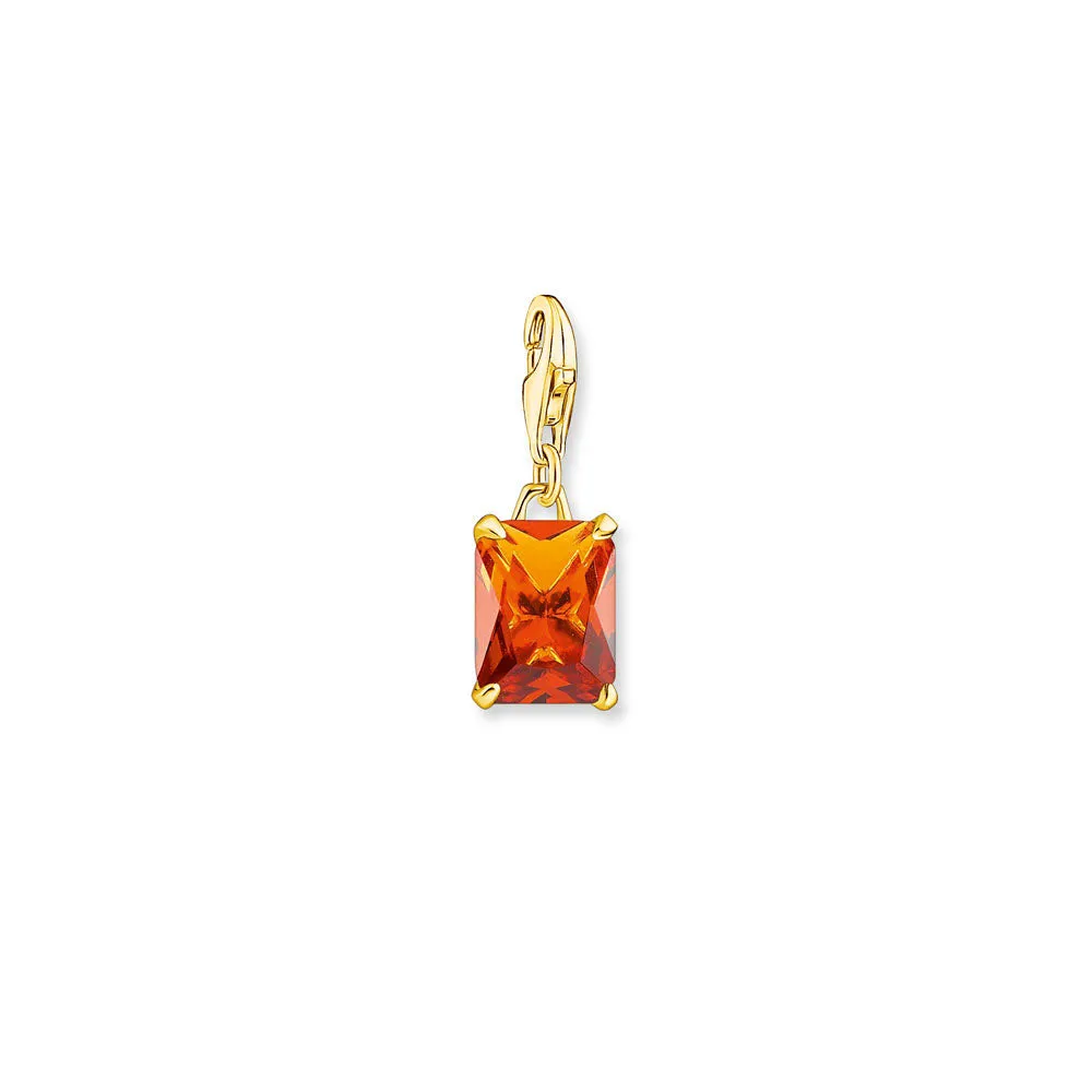 Thomas Sabo Gold Plated Sterling Silver Cognac Glass Ceramic Jewel Small Pendant Shiels