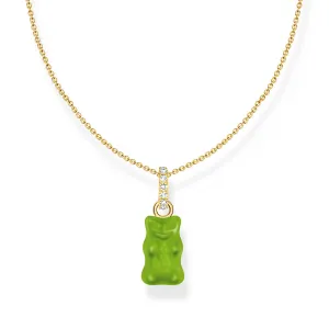 Thomas Sabo Gold Plated Sterling Silver Haribo Apple Green Bear Pendant On 40-45cm Chain Shiels