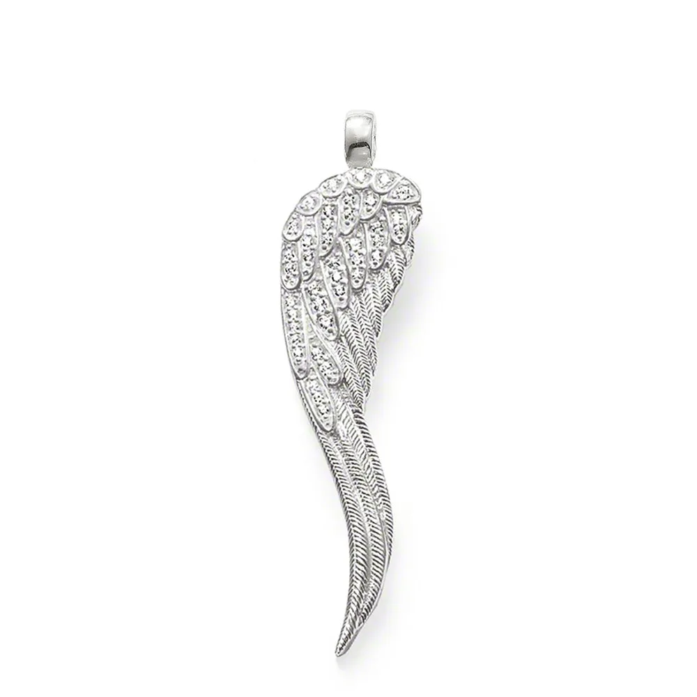 Thomas Sabo Sterling Silver Cubic Zirconia Angel Wing Pendant Shiels