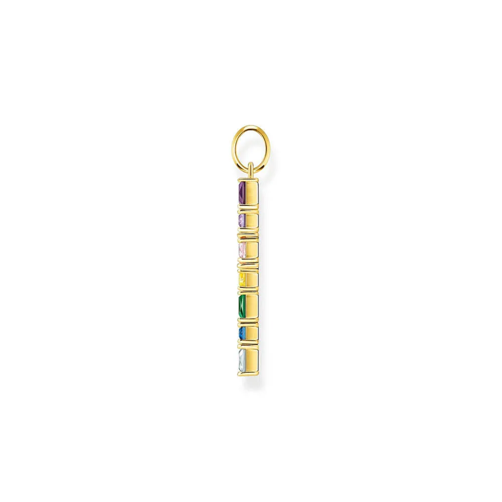 Thomas Sabo Sterling Silver Gold Plated Rainbow Heritage Deco Cross Shiels