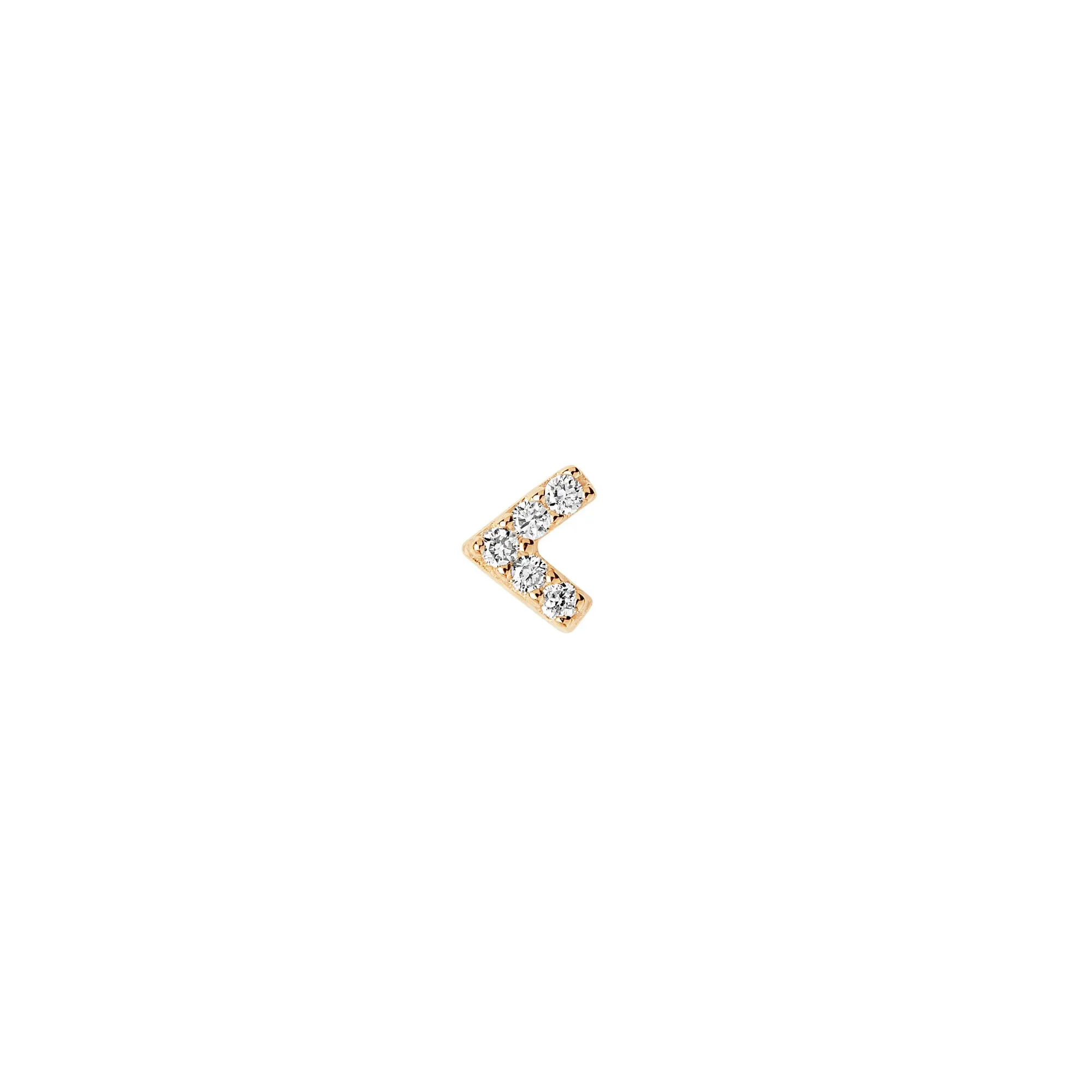 Velvet 14K Gold Stud w. Lab-Grown Diamonds