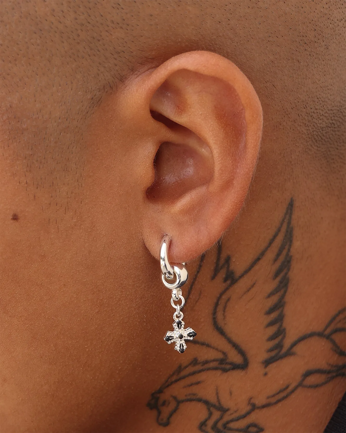 Wild for the Weekend Scripted Cross Stud Set Silver